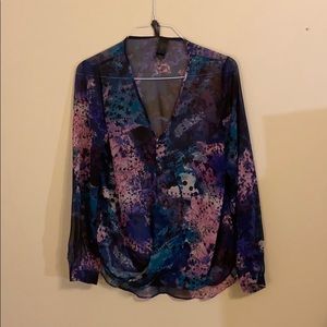 Bisou Bisou Sheer multicolored blouse